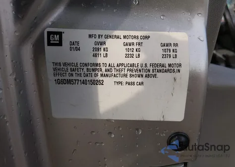 2004 Cadillac Cts Standard z USA, uszkodzony, nr VIN 1G6DM577140150262